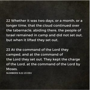 Numbers 9:22-23