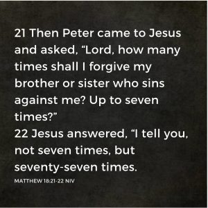 Matthew 18:21-22 NIV