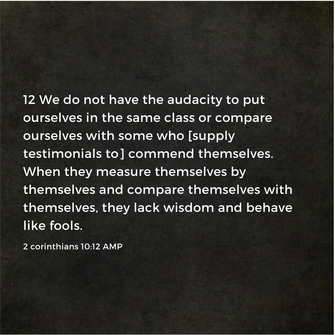 2 corinthians 10:12 AMP